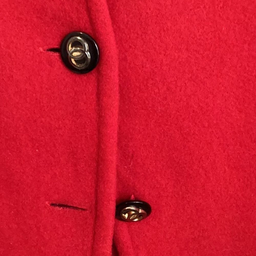 Ozibiz Australia Cashmere Blend Vtg Red Blazer 12 - Picture 2 of 8